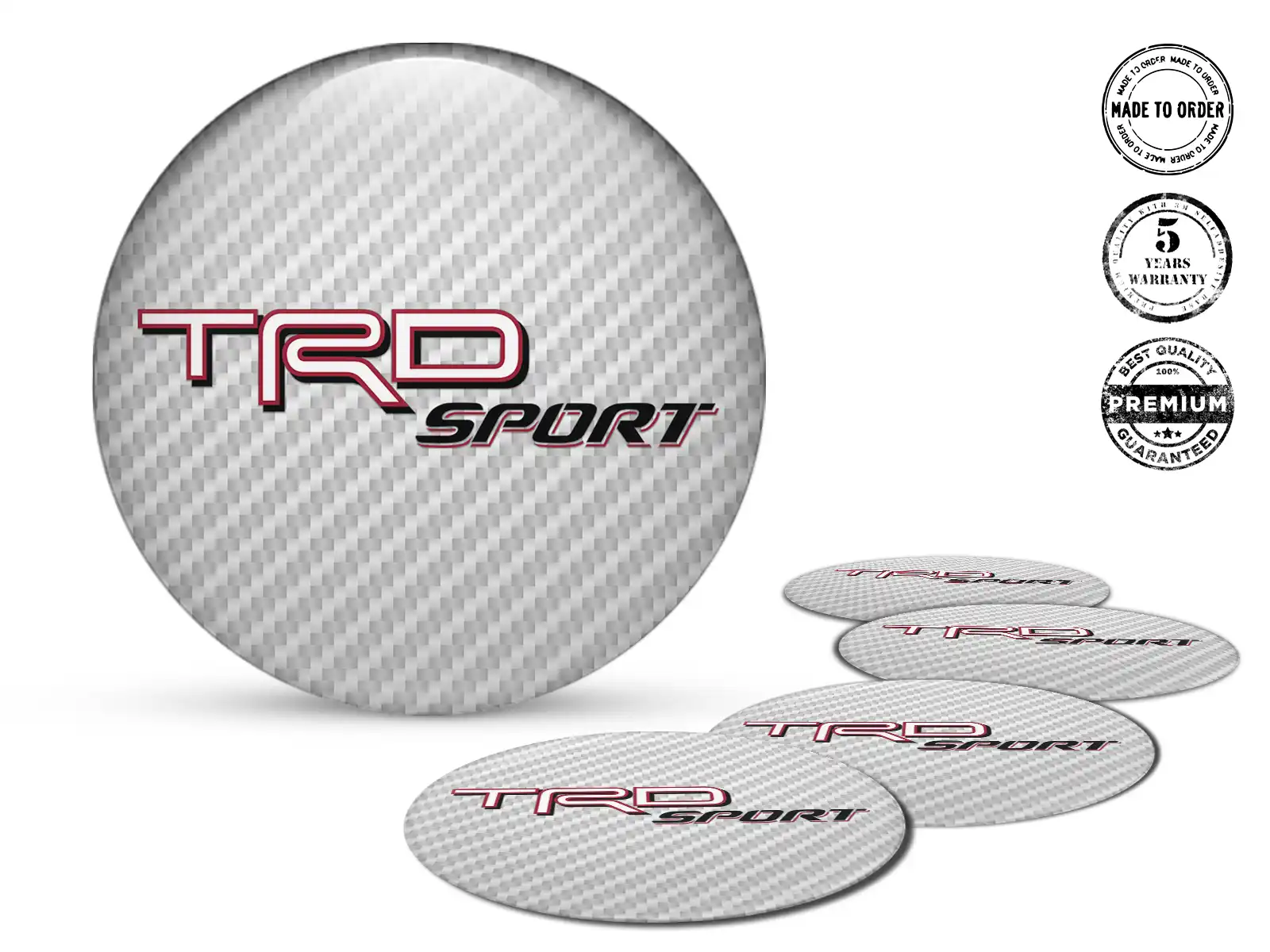 Toyota TRD Pegatinas de Cúpula Edición Emblemas Resina Personalizados